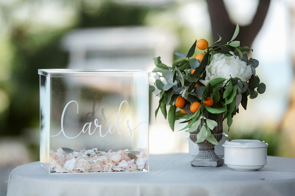 seaview wedding with the most stylish sweet heart table